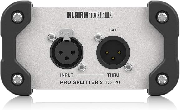 Klark Teknik PRO SPLITTER 2 DS 20 Passive 1-In/2-Out Signal Splitter with Midas Transformer and Extended Dynamic Range
