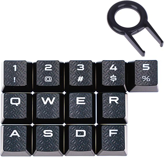 13キー ノンスリップバックライトキーキャップ ゲームパフォーマンス FPS MOBA キーキャップ OEMプロファイル Corsair K70 RGB K95 K65 K68 K63 メカニカルゲームキーボード DIY交換ブラック