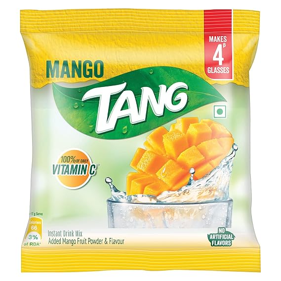 Tang Instant Drink Mix, Mango Flavor, 75 grams Pouch (pack of 12)