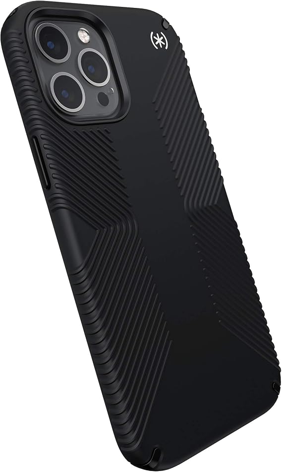 Speck Products Presidio2 Grip iPhone 12 Pro Max Case, Black/Black/White