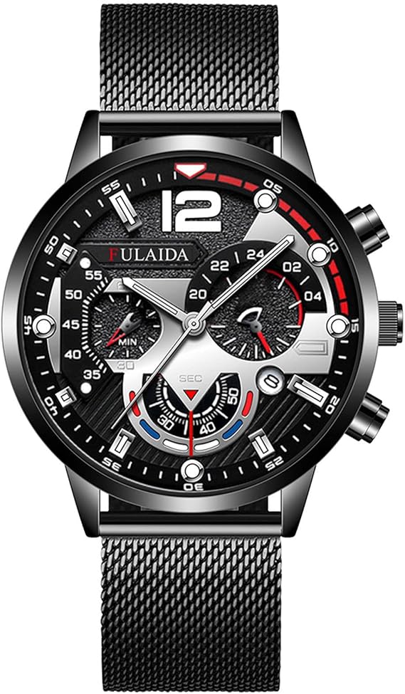 Men St Patrck Day Watch Fashion Sport Men's Stainless Steel Case Steel Band Quartz Analog Wrist Watch Solar Powe Watch