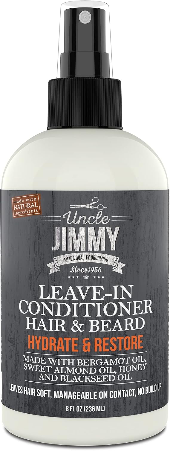 Uncle Jimmy Products Men's Hair & Beard Leave-in Conditioner - 8oz