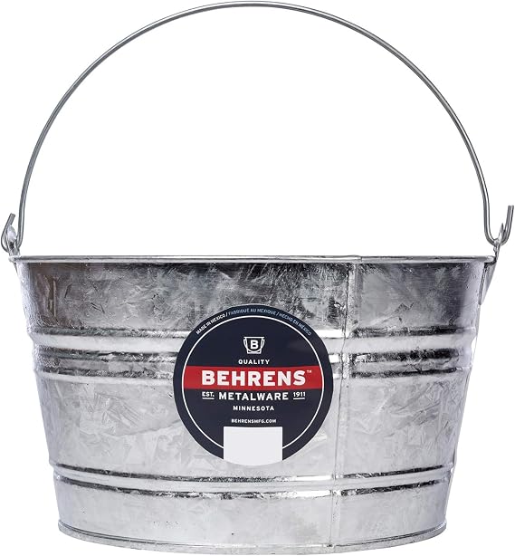Behrens Hot-Dipped Galvanized Steel Utility Pail 4-1/4 Gallon