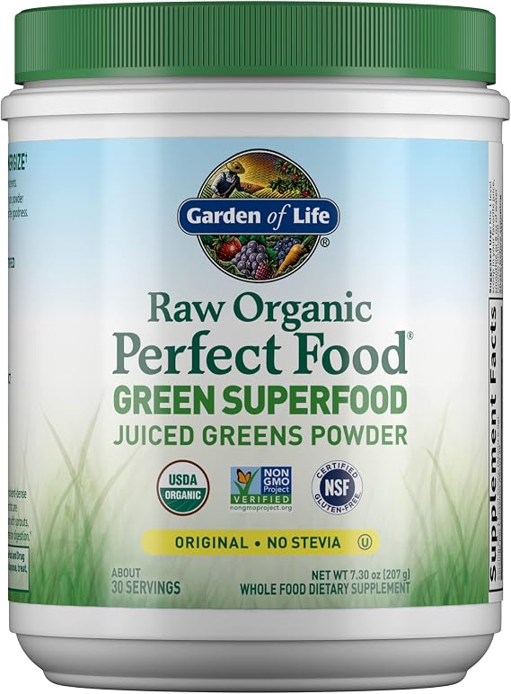 Garden of Life RAW Organic Perfect Food Juiced Greens Powder, 30 Servings