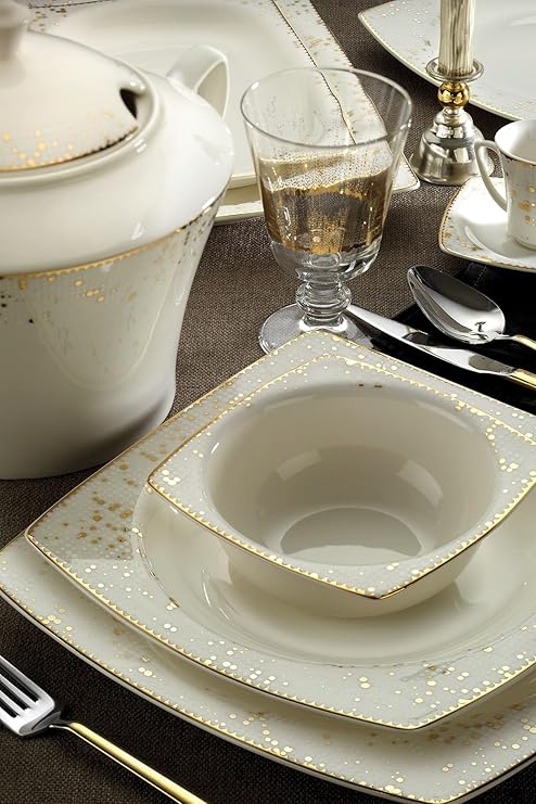 Kütahya Porcelain 10372 Bone Mare 68 Pieces Dinner Set for 12 Persons