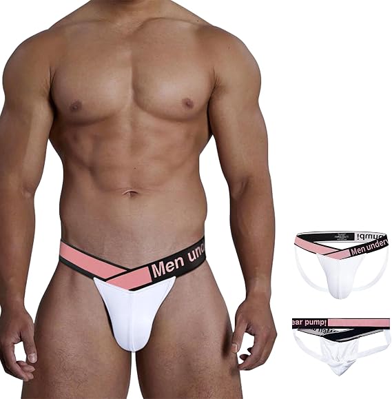 Meshal Men's Sexy Jockstrap Underwear With Breathable Bulge Pouch Low Rise Soft Fabric