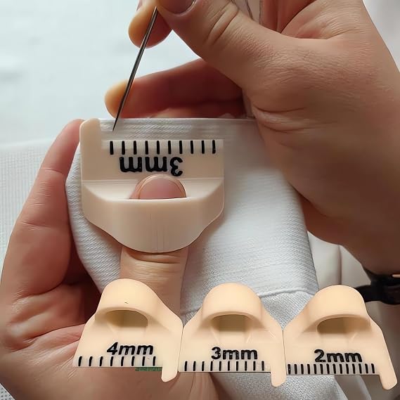 Template for Sewing - 2025 Sewing Template Kit for Consistent Stitches, 3 Sizes Non-Slip Sewing Template, DIY Stitching Guide Tool for Seam Finishing, Quilting & Sewing Aids White - 2mm