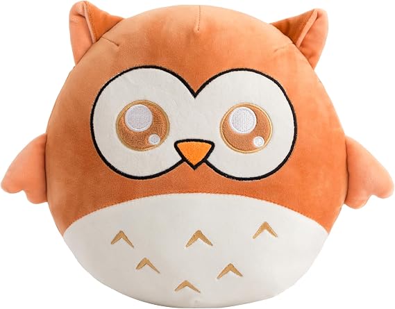 Stuffed Animals Plush Toys 12" Owl Pillows - Cute Plushies Stuffed Animal Toy, Brown Owl Pillow Gifts for Lovers Birthday for Girls Boys