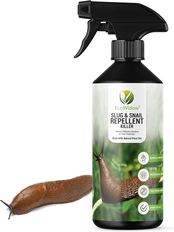 Slug & Snail Repellent Spray - Pet-Friendly Indoor/Outdoor Triple Strength Snail Killer Spray with Nozzle - Alternative to Copper Tape & Slug Pellets UK - Effective Slug Killer Indoor Use