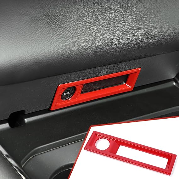 Armrest Box Switch Console Sticker Cover Trim Frame for F-150 2021-2023 Red