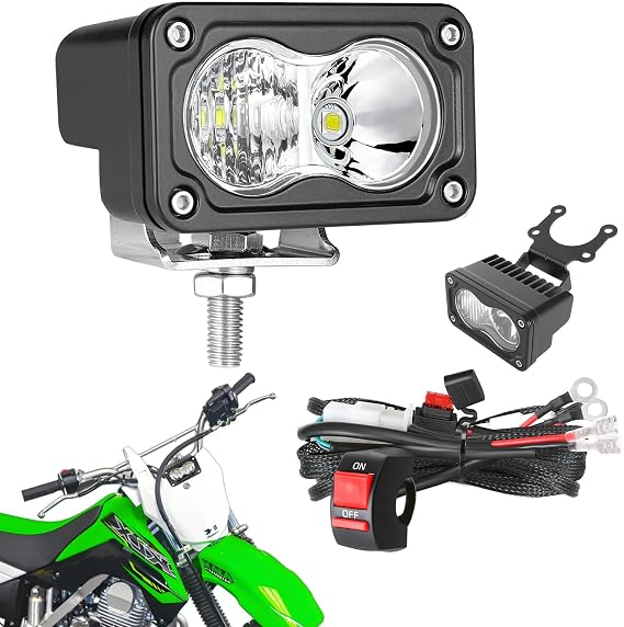 Dirt Bike Light Bar Motorcycle Headlight Light Kit w/Switch for Handlebar