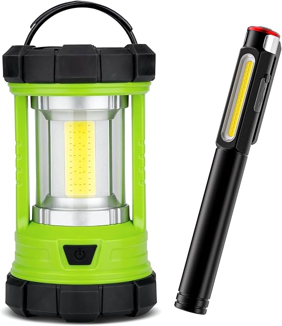 Favourlite 800 Lumens LED Pen Light Flashlights and 3000LM Rechargeable Camping Lantern