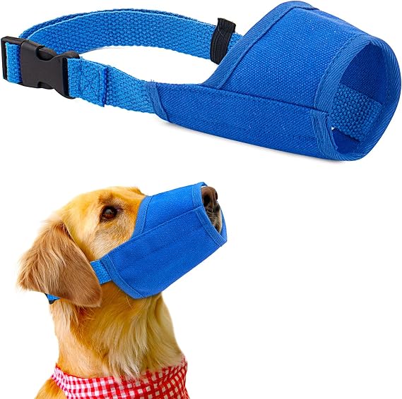 Coppthinktu Dog Muzzle for Small Medium Sized Dogs Anti Biting Barking Chewing, Soft Dog Muzzles Adjustable Drinkable Mouth Guard Cover for Puppy Licking Grooming