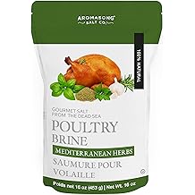 Aromasong Mediterranean Dead Sea Turkey Brine 1 LB All-Natural Wet & Dry Brining Mix with Mediterranean Herbs For Whole, Smoked, Oven-Roasted, or Fried Turkey Made in USA