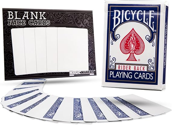 Bicycle Blank Face Blue Back Playing Cards Deck