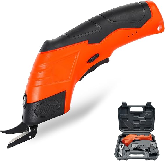Rechargeable Cardboard Cutter Electric Scissors - Cordless Heavy-Duty Fabric Shears & Box Cutting Tool with Dual Blades for Cardboard, Packaging, Crafts, Home Projects