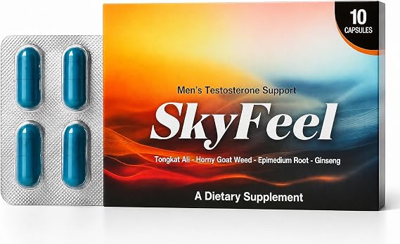 SkyFeel Nutrition Supplement| Testosterone Booster | Daily Energy & Wellness Support for Active Lifestyles | Travel-Friendly Formula | Made in USA | 10 Pack