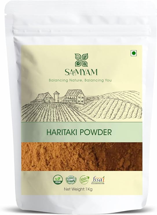 SAMYAM Haritaki Powder (Terminalia chebula) - 1Kg Pack | for Digestion Support