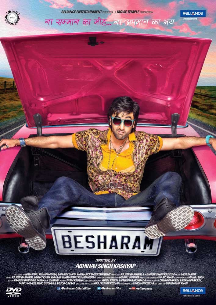 Besharam Hindi DVD 2013 Bollywood Hindi Film Stg: Ranbir Kapoor, Pallavi Sharda, Jaaved Jaaferi, Rishi Kapoor, Neetu Singh, Amitosh Nagpal