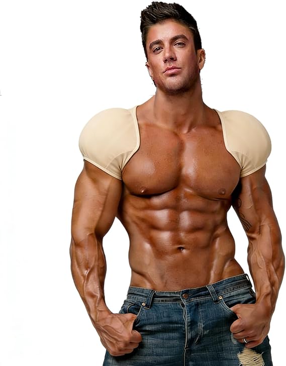 BIMEI Shoulder Pads for Men Shoulder Enhancer Anti Slip Shoulder Pads to Improve Slippery, Narrow, Collapsed Shoulders