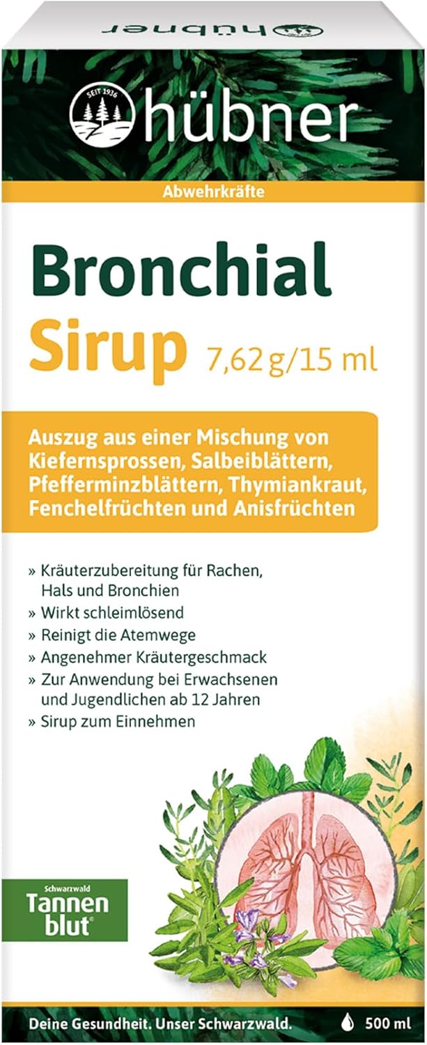 Hübner Fir Blood Bronchial Syrup Drink Juice 500 ml