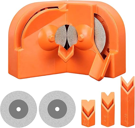 Drill Bit Sharpener With 2 Grinding Wheels | For Electric Drill; Industrial Diamond Wheel, Nylon Housing, Sharpens HSS Carbide Cobalt Twist Bits In Seconds