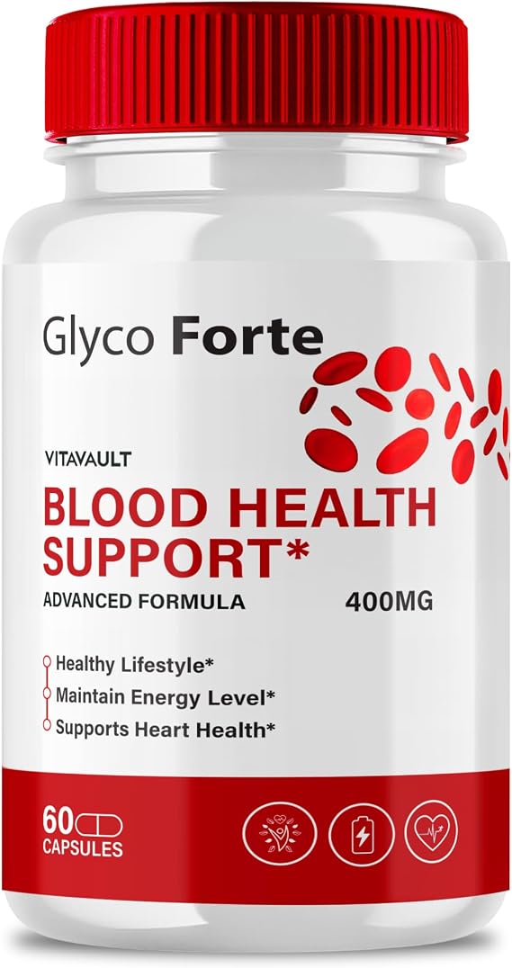 Glyco Forte Pills Advanced Blood Support Formula Supplement, Glyco Forte Blood Capsules - Maximum Strength, Glyco Forte All Natural Formula Capsules, GlycoForte Capsules Blood Support Reviews (1 Pack)