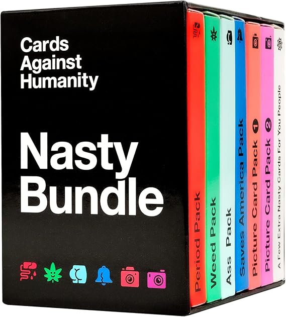 Cards Against Humanity Nasty Bundle 6 Extra Disgusting Themed Packs