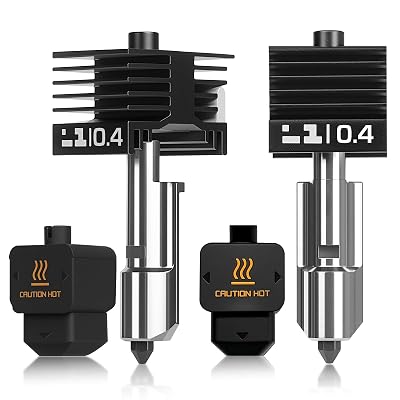 2 PCS H2D Quick Swap Hotend 0.4mm Hardened Steel Nozzle High Temperature Extruder Print Head with Silicone Cover Compatible with Bambu Lab H2DH2SH2C 3D Printers