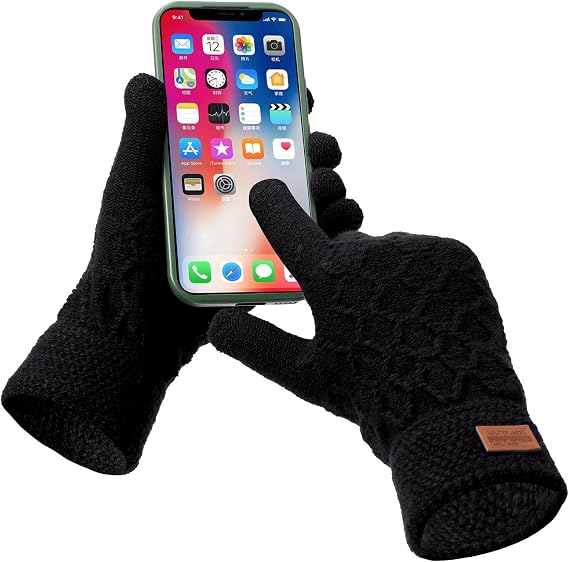Mayoii Thermal Gloves Womens, Mens Winter Glove, Winter Touchscreen Gloves with Fleece Lining for Running Ski