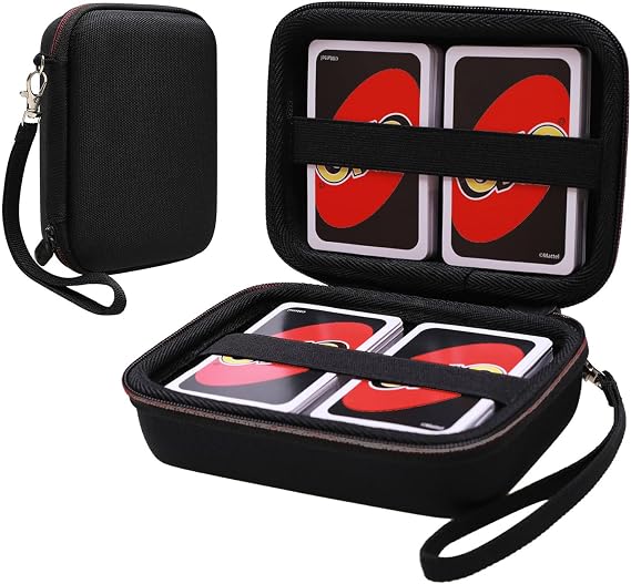 XANAD Cards Case Compatible with Skip Bo/UNO/Playing Card Game/Phase 10 Card Game/Five Crowns Card Game,PM TCG Trading Cards (Black)