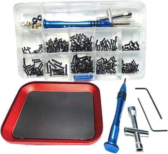 Wltoys Screw Kit Parts with Repair Plate,wltoys Replacement Parts for Wltoys 144001 Screw Set,WLtoys 144001 1/14 Screw,124019 124018 124017 124016 144010 144002 144011 144012 RC Car Parts,