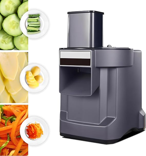 Commercial Electric Vegetable Choppers, Machine Multi-function Food Slicer for Dicing, Grinding, Slicing Electric Carrot Potato Onion Granular Cube Cutting Shredder for Use In Restaurants, Homes