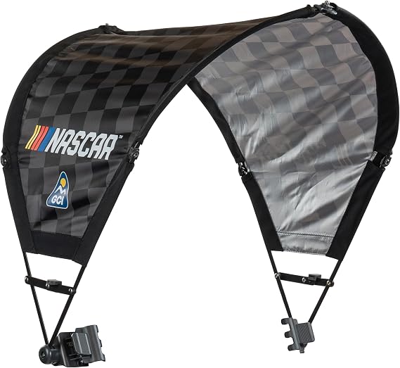GCI Outdoor Adjustable Sunshade Accessory | Officially Licensed NASCAR Design | UPF 50+ Canopy for Complete Sun Protection | Fits Most Sideline Sports Chairs, Strollers & Wheelchairs