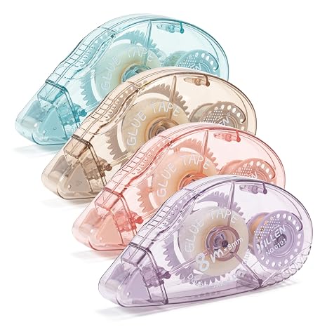 4 Pack Double Sided Tape Roller, Scrapbook Supplies, Glue Tape