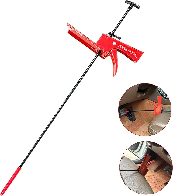 Brake Pedal Depressor Tool Adjustable Depressor for Car Brake, Accelerator and Clutch Pedal,Clutch Pedal Depressor, Specialty Tools for Auto (Red)