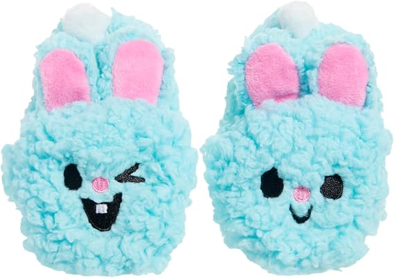 BarkBox Yippy & Skippy Slippies Dog Toy - for Extra Small to Small Dogs | 2-Piece Bunny Slipper Set with 2 Squeakers, Soft Fuzz & Crinkle