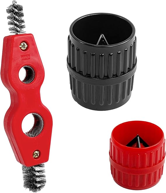 Pipe Deburring Plastic Tool, 4-in-1 Pipe Deburrer, Copper Pipe, Universal Deburring Tool, Set Pipe Deburrer Inner and Outer PE Pipe Deburring (Plastics)
