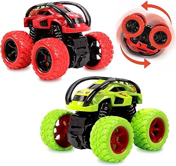 YINSHENG Car Toys for 2 3 4 5 Year Old Boys Gifts, Pull Back Cars Toys Monster Trucks for Toddler Age 2-6, 360Rotating Cars Toys for 3-6 Year Old Boys Girls Kids Birthday Gifts