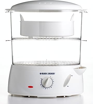 Black & Decker HS1050 7-Quart Food Steamer, White