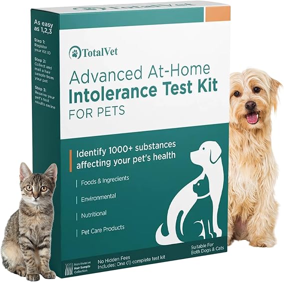 Pet Sensitivity Test Kit - Tests 1000+ Food & Environmental Intolerances - At-Home Hair Sample - Results in 48 Hours - Cats & Dogs