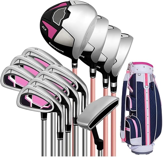 Vice Golf,Golf Set, Complete Golf Clubs Package Set 12 Piece Includes Driver Fairway Hybrid Irons Putter Stand Bag Right Handed