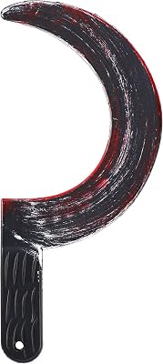 Skeleteen Bloody Sickle Weapon Prop - Fake Zombie Costume Accessories Bloody Weapons Knife Props