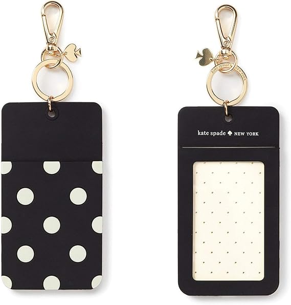 kate spade new york ID Badge Clip Key Chain, Polka Dot