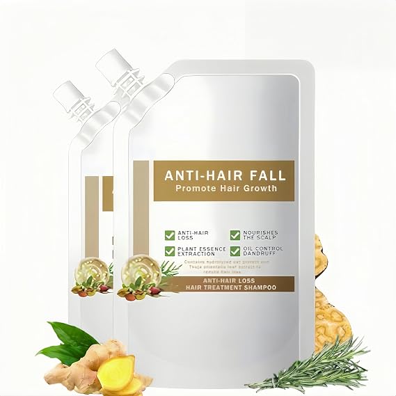 Anti Hair Loss Shampoo, Anti-Hair Fall Promote Hair Growth, Hair Treatment Shampoo for Women & Men, with Various Plant Extracts (2 Pcs Set)