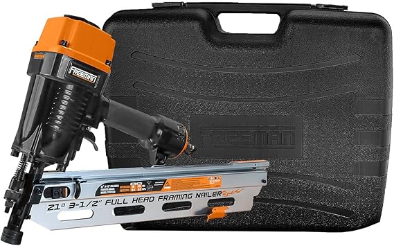 Freeman PFR2190 Pneumatic 21 Degree 3-1/2" Framing Nailer with Case