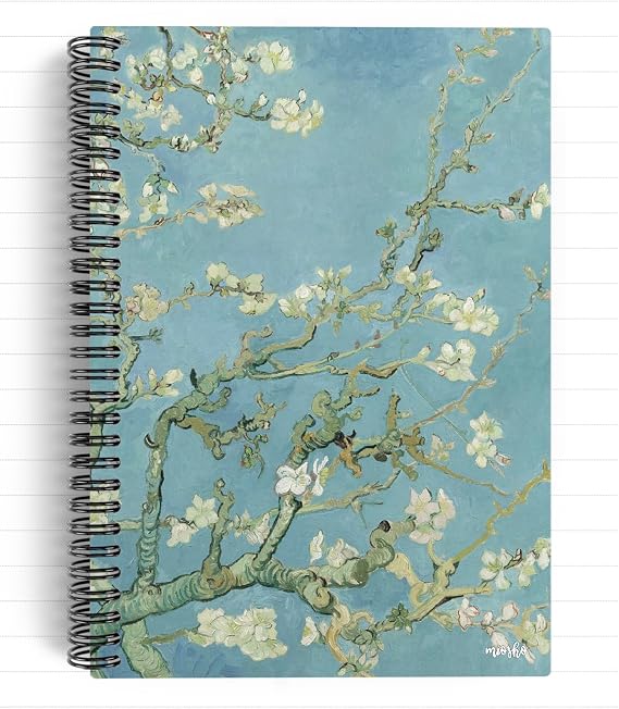 Vincent Van Gogh/Almond Blossom,1890 | Spiralli Defter 01 | A5 | Çizgisiz | 100 Sayfa | Okul