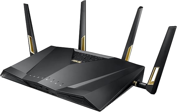 ASUS RT-AX88U Pro AX6000 Dual Band WLAN kombinierbarer Router (Tethering als 4G und 5G Router-Ersatz WiFi 6 Dual 2.5G Port 2.0 GHz Quad-Core CPU AiProtection Pro WPA3 AiMesh Kindersicherung)
