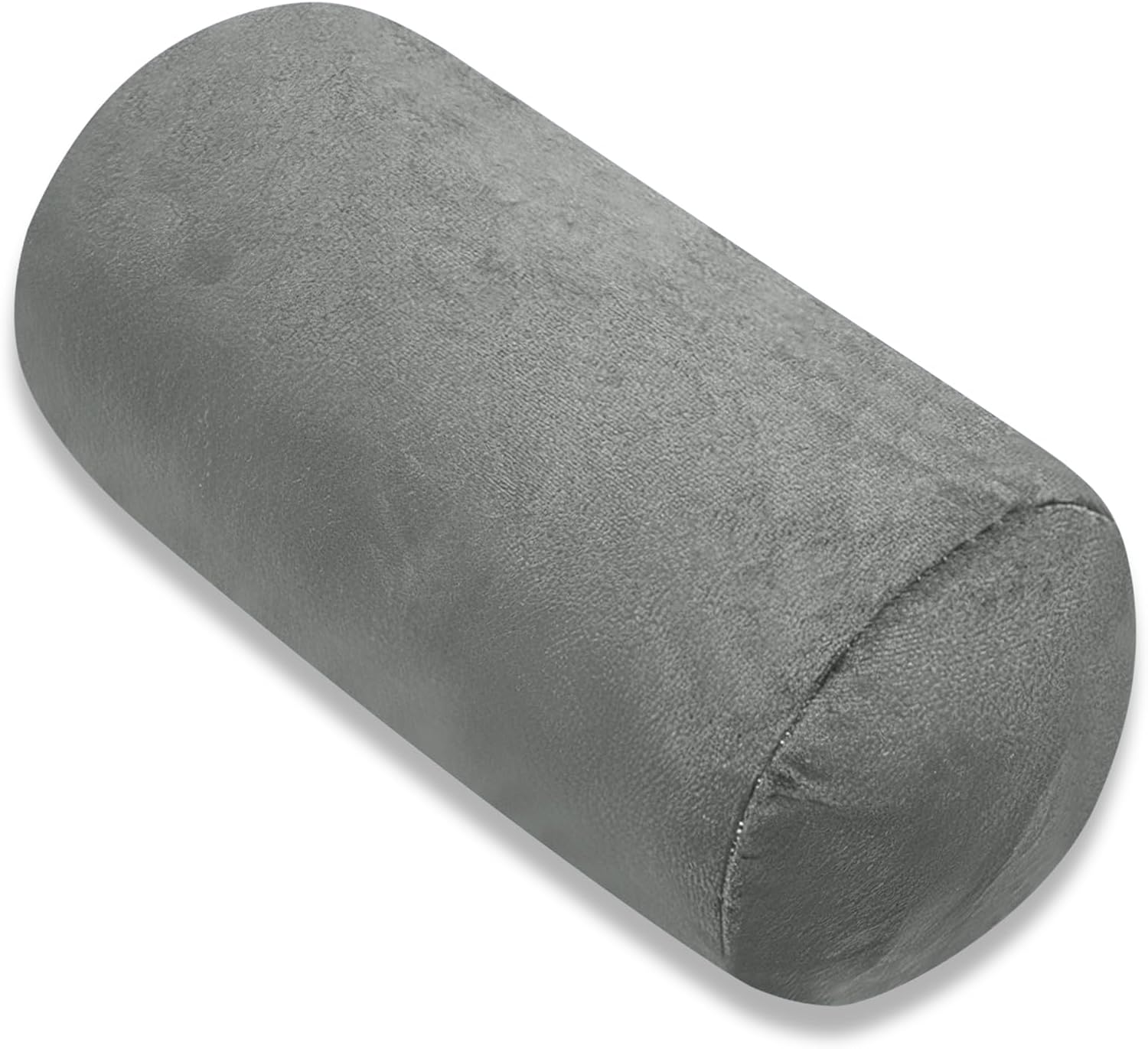 AS AWESLING Body Pillow for Adults, Full BodyPilllow for sleeping, Long Round Cervical Pillow, Bolster Pillow, Side Sleeper BodyPillow with Cover GREY, 33 x 15 CM