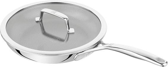 ZWILLING ZWILLING "Peak 26cm Frying Pan with Lid" PFAS Free Stainless Steel, Full 3-Layer Construction, Induction Compatible [Japan Authorized Product] Peak Z1034
